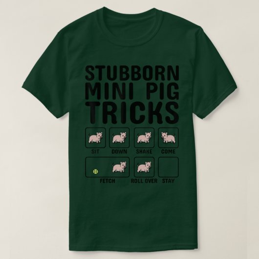 Stubborn Mini Pig Tricks Pet 5366  Tシャツ (デザイン正面)