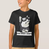 Stubborn Pomsky Dog Funny Tシャツ (正面)