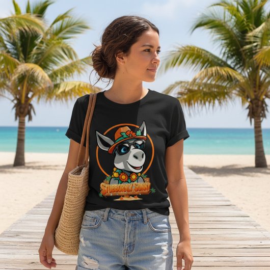 Stubbornly Sunny | Cool Cartoon Donkey トライブレンドTシャツ