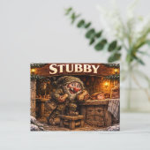 Stubby Icelandic  Yule Lad Postcard ポストカード (スタンド正面)