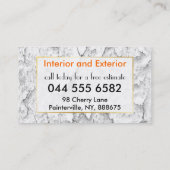 Stuccoの絵画サービス予算カラフル価値の新規 名刺 (裏面)