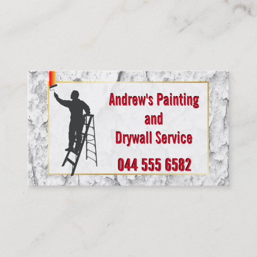 Stuccoの絵画サービス予算カラフル価値の新規 名刺 (正面)