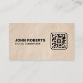 Stucco Business Card Construction Wall QR Code 名刺 (裏面)