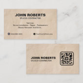 Stucco Business Card Construction Wall QR Code 名刺 (正面/裏面)