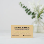 Stucco Business Card Plastering Wall Contractor 名刺 (スタンド正面)