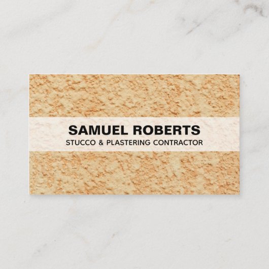 Stucco Business Card Plastering Wall Contractor 名刺 (裏面)