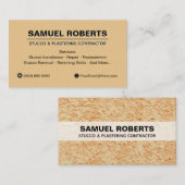 Stucco Business Card Plastering Wall Contractor 名刺 (正面/裏面)
