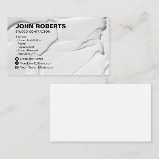 Stucco Construction 名刺 (正面/裏面)