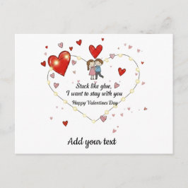 Stuck like glue valentine シーズンポストカード