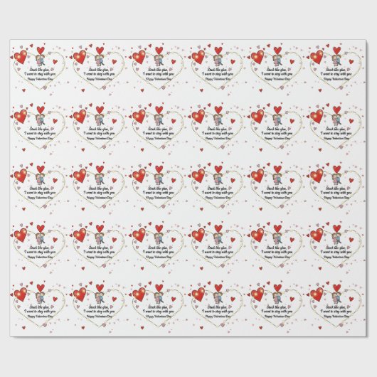 Stuck like glue valentine ラッピングペーパー (フラット)