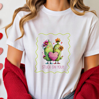 Stuck On You Cactus T-Shirt Print トライブレンドTシャツ