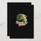 Stuck On You Cute Cactus Pun Kawaii Valentines Lov シーズンカード (正面/裏面)