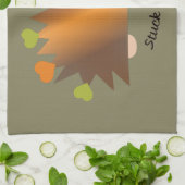 Stuck on You Hedgehogとハート キッチンタオル (折り畳み)