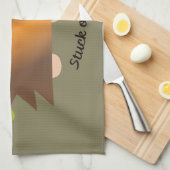 Stuck on You Hedgehogとハート キッチンタオル (四つ折り)