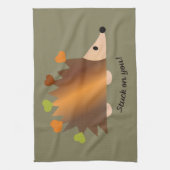 Stuck on You Hedgehogとハート キッチンタオル (縦)