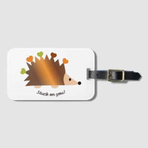 Stuck on You Hedgehogとハート ラゲッジタグ