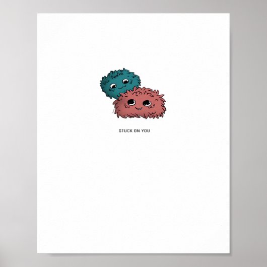 Stuck On You Minimal Heartfelt Design  ポスター (正面)