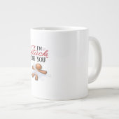 Stuck On You Modern Minimal Design  ジャンボコーヒーマグカップ (正面右)