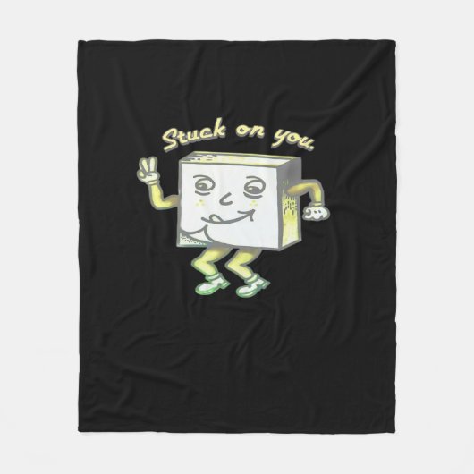 Stuck On You Post It Minimal Modern Style  フリースブランケット (正面)