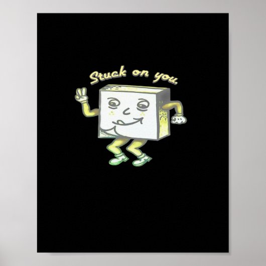 Stuck On You Post It Minimal Modern Style  ポスター (正面)