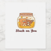 Stuck On You Simple Love Aesthetic  ワインラベル (シングルラベル)