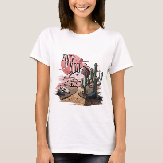 Stuck on you Valentines Day T-Shirt Tシャツ (正面)