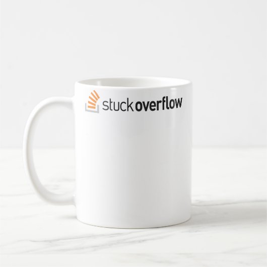 Stuckoverflow 正確なロゴ コーヒーマグカップ (左)