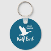 Stud Canadian Wolf Bird Funny  キーホルダー (正面)