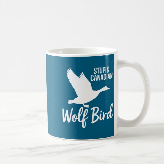 Stud Canadian Wolf Bird Funny コーヒーマグカップ (右)