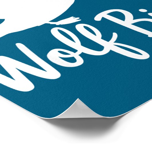 Stud Canadian Wolf Bird Funny  ポスター (角)