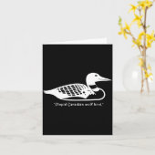 Stud Canadian Wolf Bird Funny Loon Humor  カード (黄色い花)