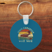 Stud Canadian Wolf Funny Loon Bird Loons Meme Humo キーホルダー (正面)