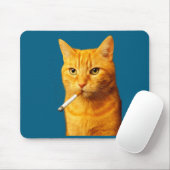 Stud Cool Funny Cat Meme Smoking Cat Cigarette  マウスパッド (マウス)