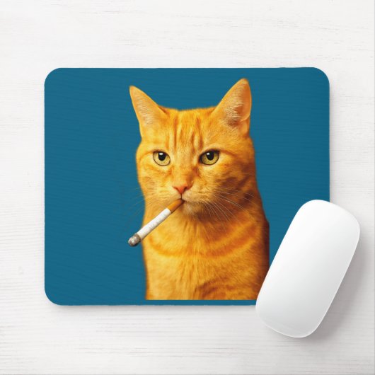 Stud Cool Funny Cat Meme Smoking Cat Cigarette  マウスパッド (マウス)