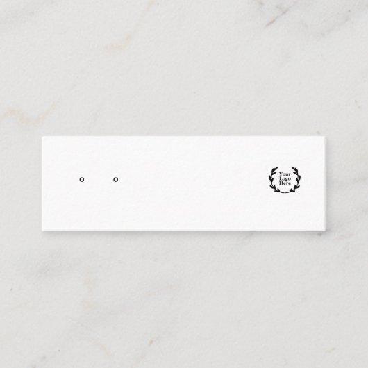 Stud Earring Display Card | White Jewelery Display スキニー名刺 (正面)