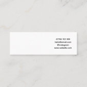 Stud Earring Display Card | White Jewelery Display スキニー名刺 (裏面)