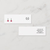 Stud Earring Display Card | White Jewelery Display スキニー名刺 (正面/裏面)