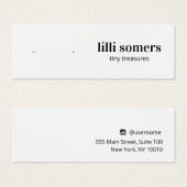  Stud Earring Jewelry Plain Display Card (正面&裏面)