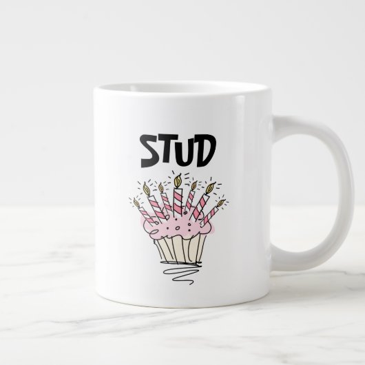 Stud Muffin Birthday Gift ジャンボコーヒーマグカップ (右)