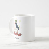 Stud Puffin Sea Bird Cute Gag Personalized コーヒーマグカップ (正面左)