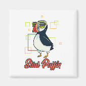 Stud Puffin Seaside Bird Illustration マグネット (正面)