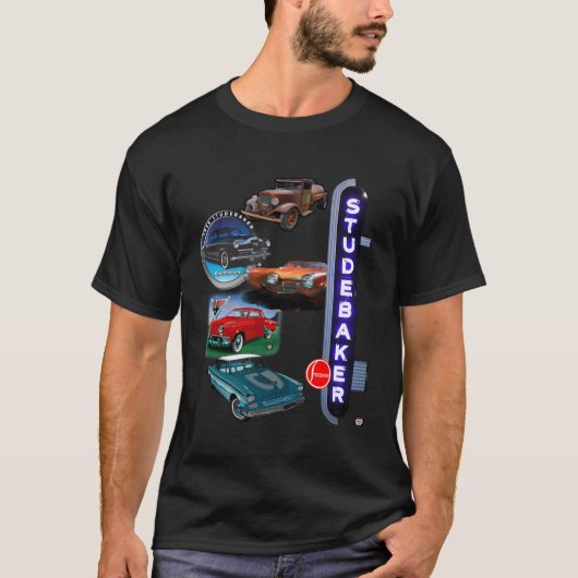 StudebakersとディーラーのサインTは彼らを販売した Tシャツ (正面)