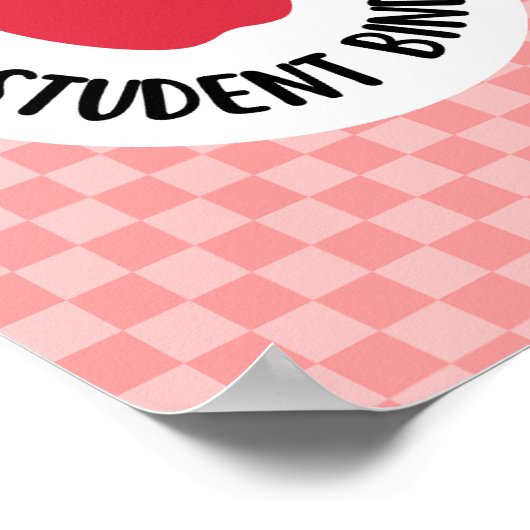 student binder title page insert for teachers ポスター (角)