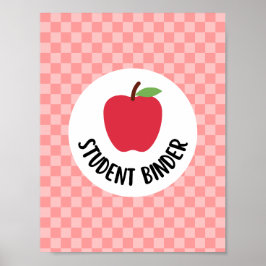student binder title page insert for teachers ポスター