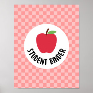 student binder title page insert for teachers ポスター
