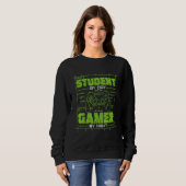 Student By Day Gamer By Night  Gaming Student Grap スウェットシャツ (正面フル)