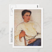 Student by Zinaida Serebriakovaファインアート ポストカード (正面/裏面)