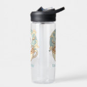 Student Cat Water Bottle Personalized Back School ウォーターボトル (左面)