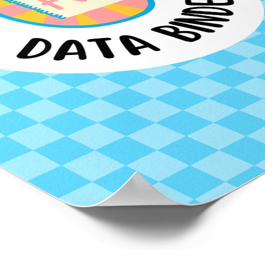 student data binder title page insert ポスター (角)