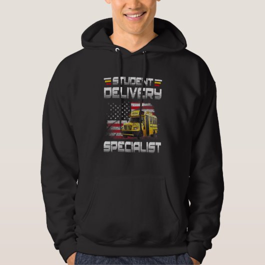 Student Delivery Specialist  School Bus Driver Bus パーカ (正面)
